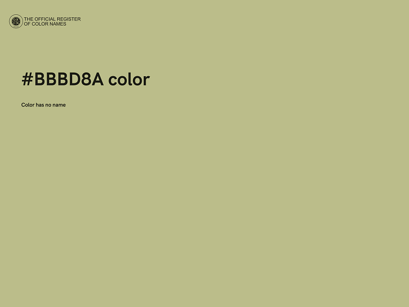 #BBBD8A color image