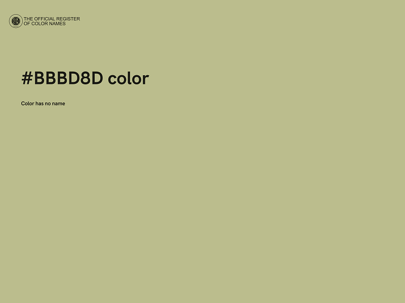 #BBBD8D color image