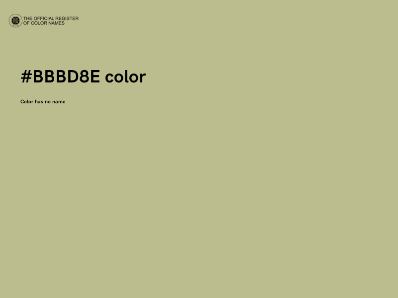 #BBBD8E color image