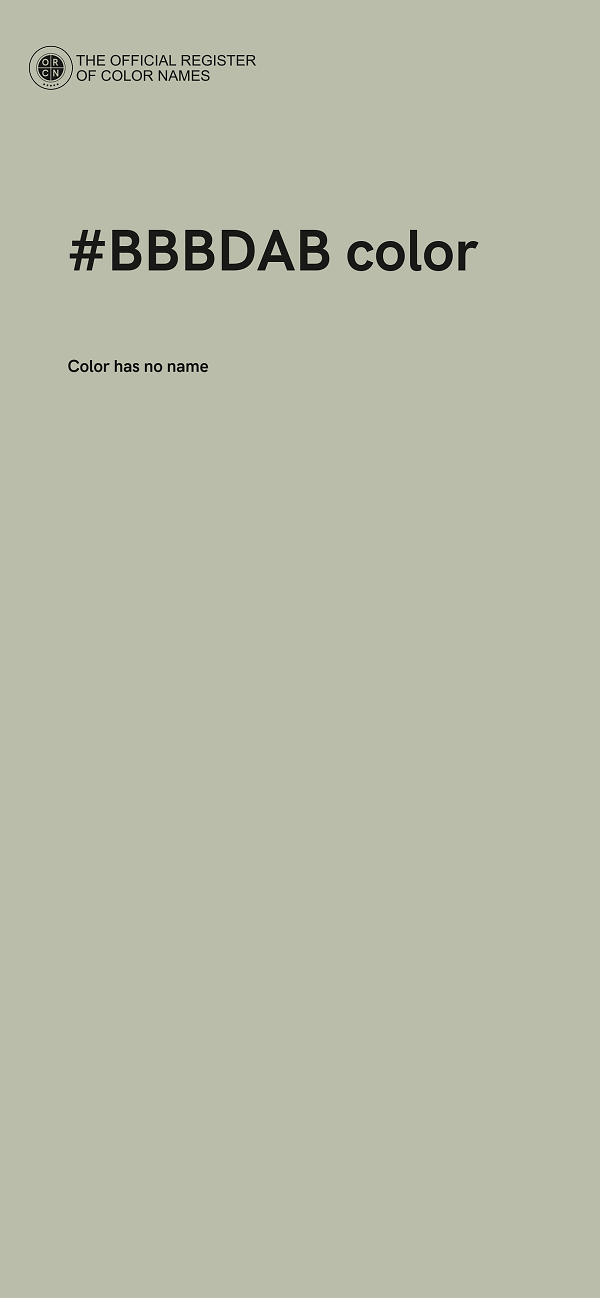 #BBBDAB color image
