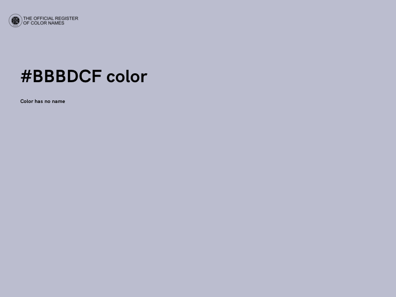 #BBBDCF color image