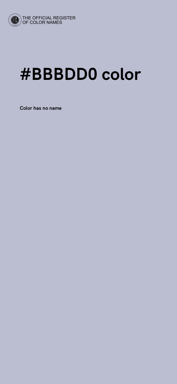 #BBBDD0 color image