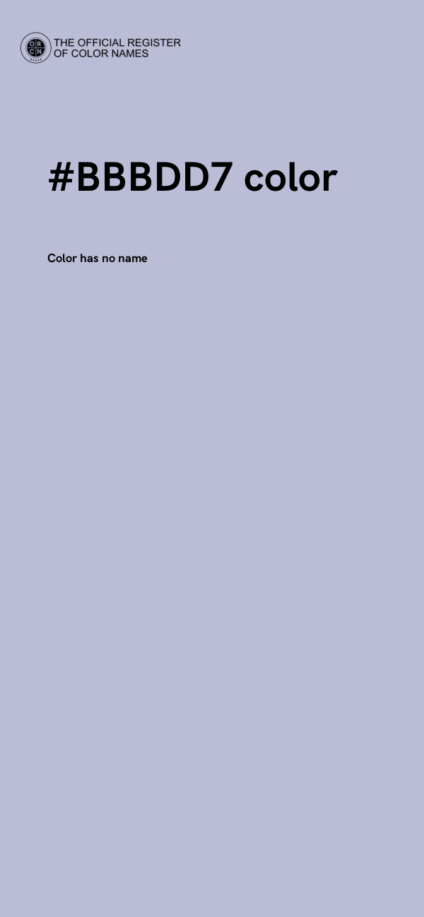#BBBDD7 color image
