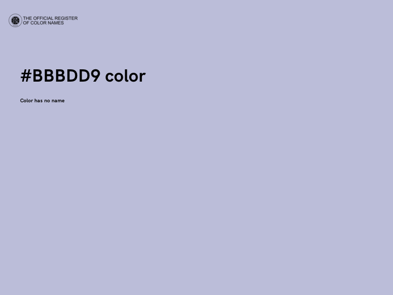 #BBBDD9 color image