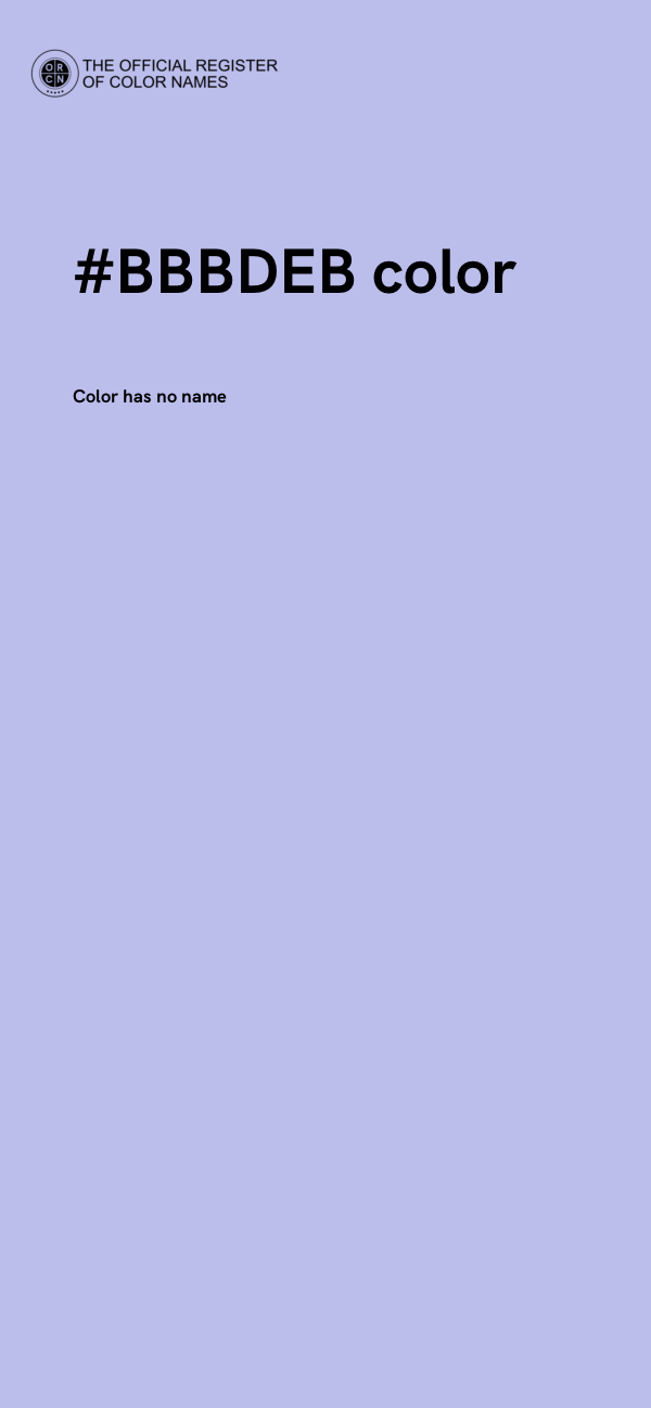 #BBBDEB color image