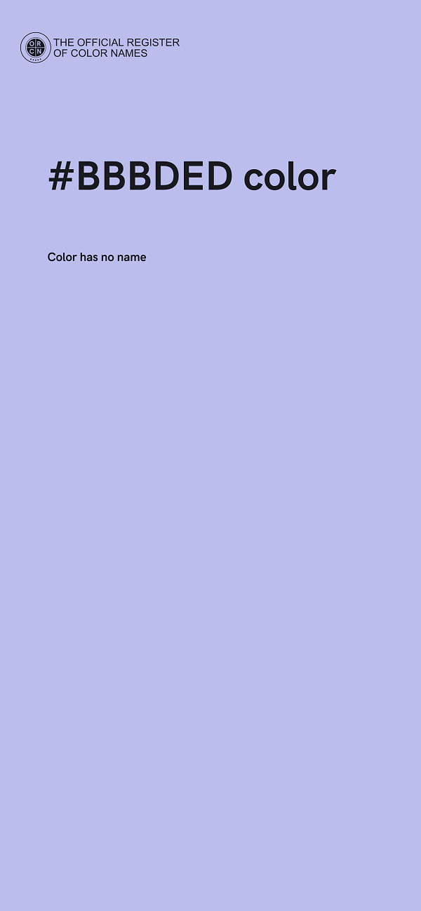 #BBBDED color image