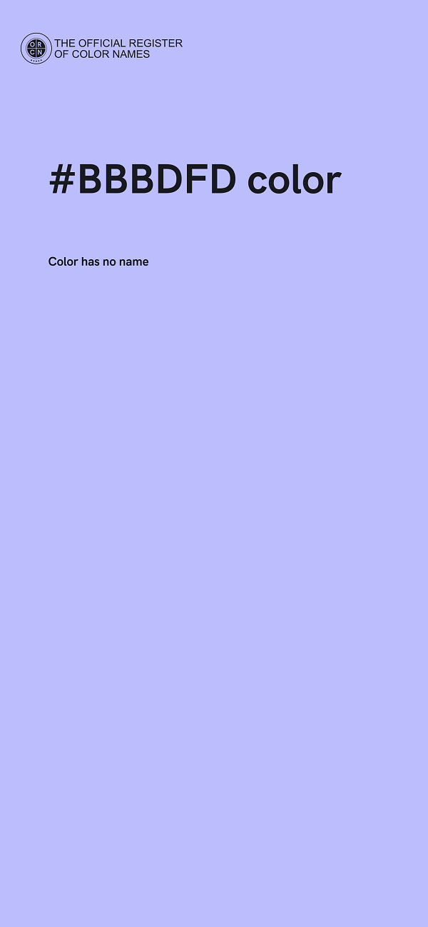 #BBBDFD color image