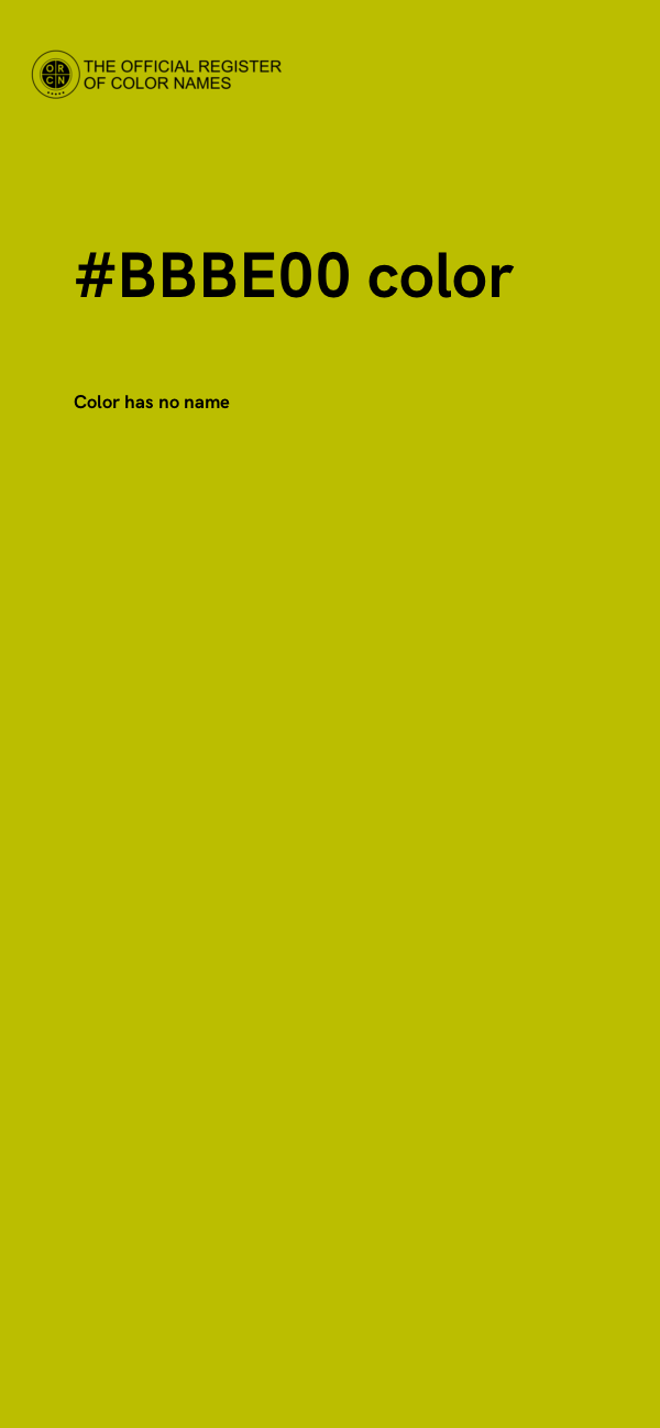 #BBBE00 color image