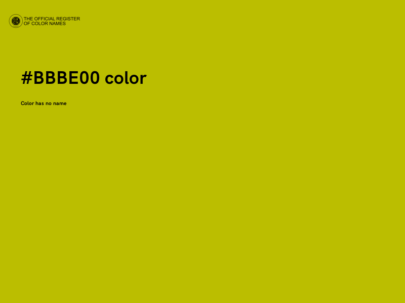 #BBBE00 color image
