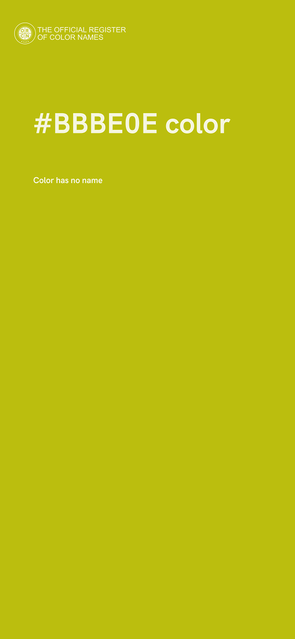 #BBBE0E color image