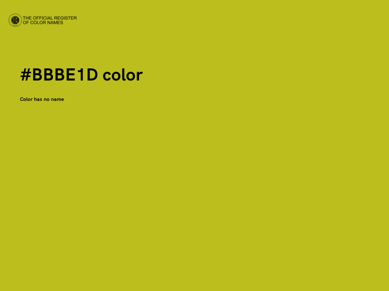 #BBBE1D color image