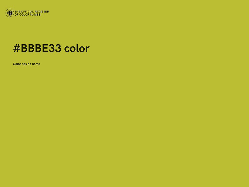 #BBBE33 color image