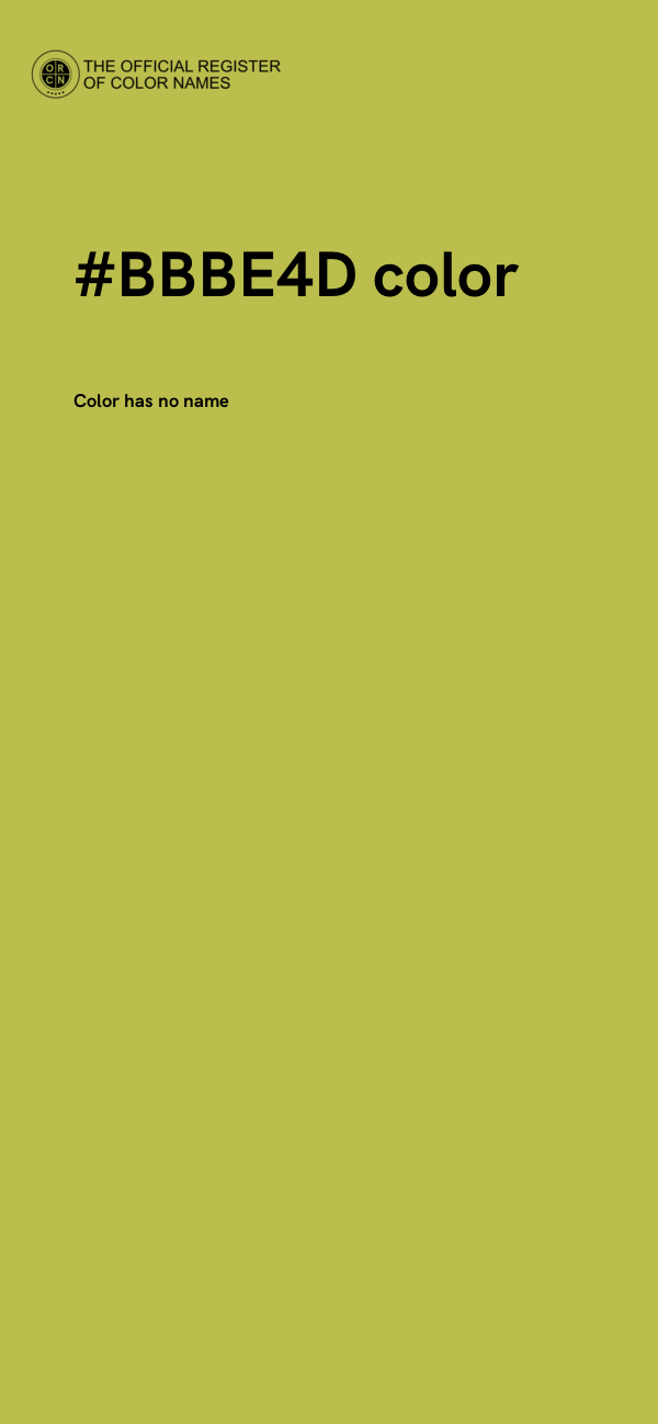 #BBBE4D color image