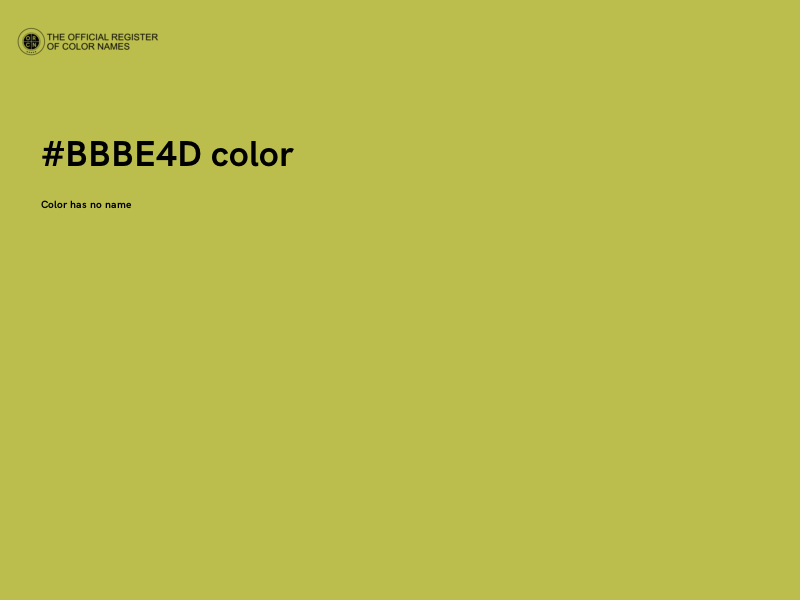 #BBBE4D color image
