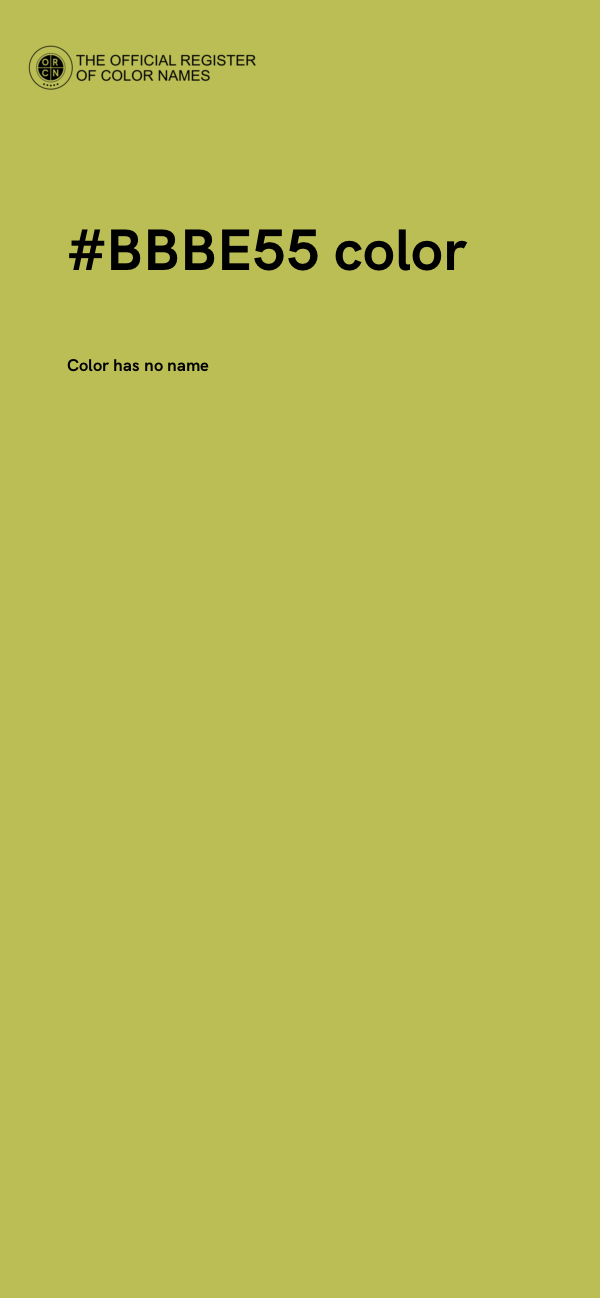 #BBBE55 color image