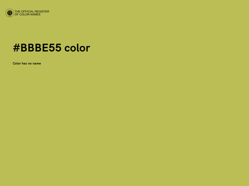 #BBBE55 color image