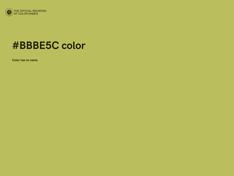 #BBBE5C color image