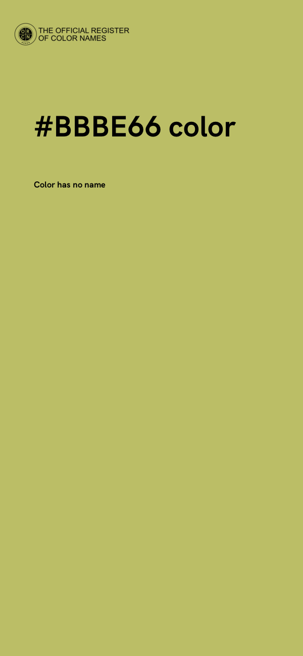 #BBBE66 color image