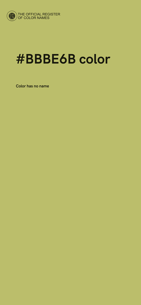 #BBBE6B color image