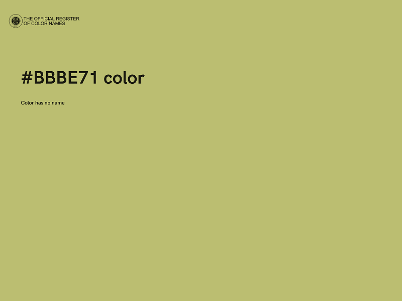 #BBBE71 color image