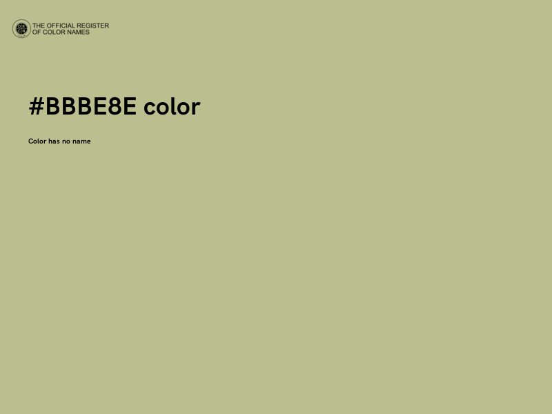 #BBBE8E color image
