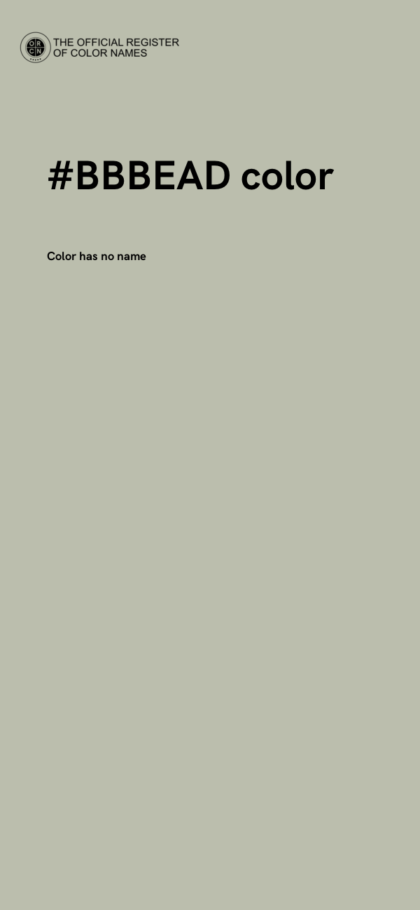 #BBBEAD color image
