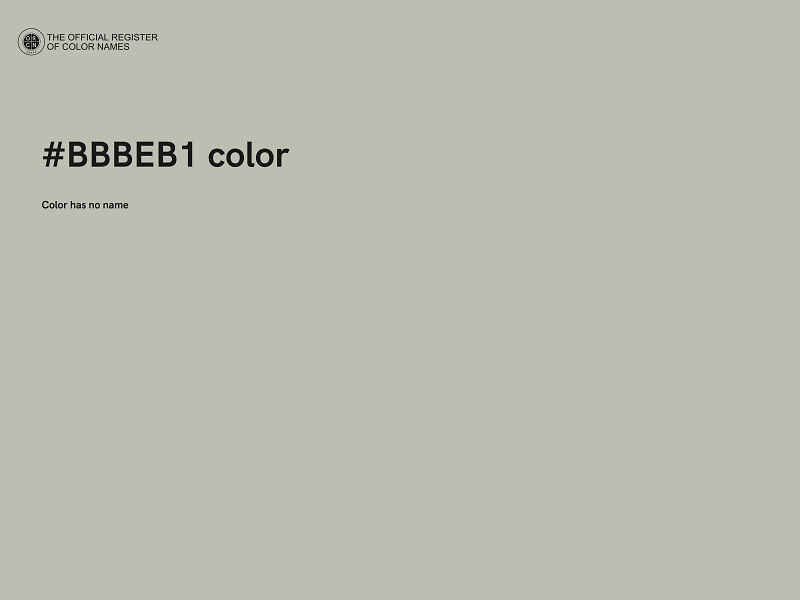 #BBBEB1 color image