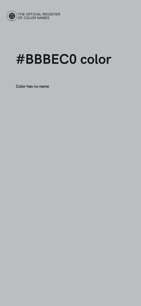 #BBBEC0 color image