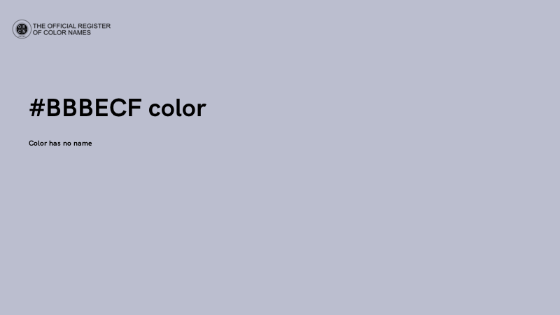 #BBBECF color image