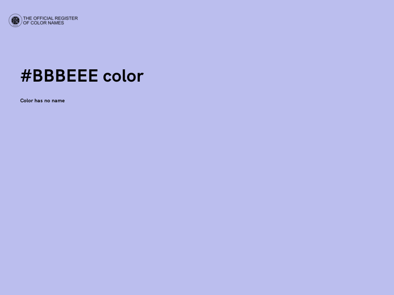 #BBBEEE color image