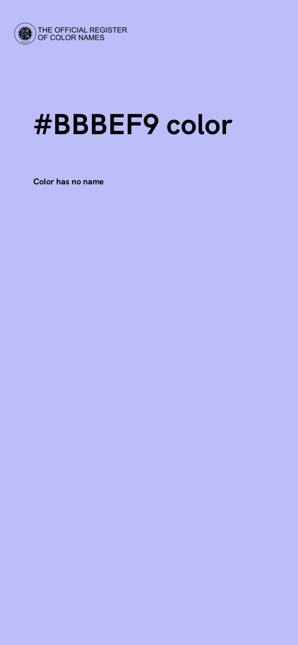 #BBBEF9 color image