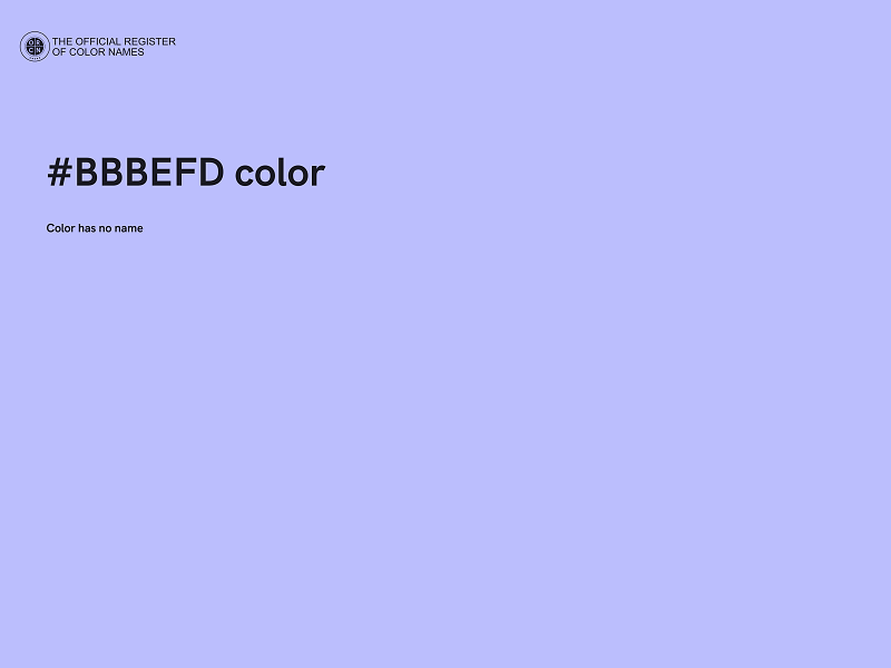 #BBBEFD color image