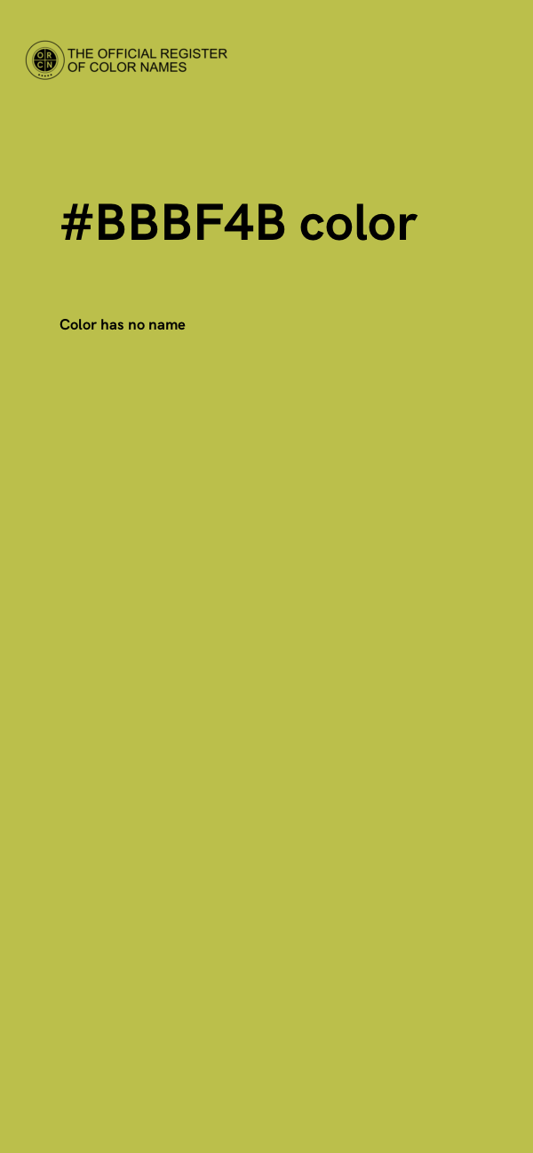 #BBBF4B color image