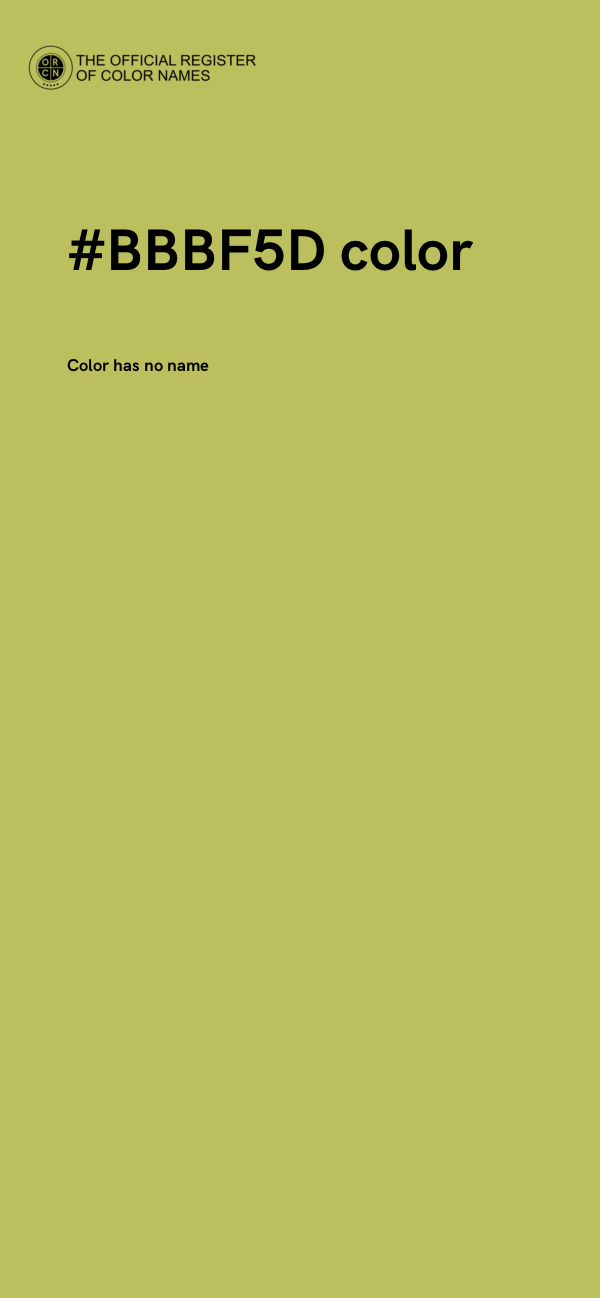 #BBBF5D color image