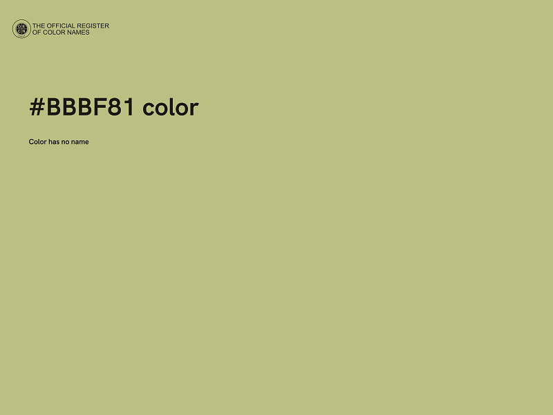 #BBBF81 color image