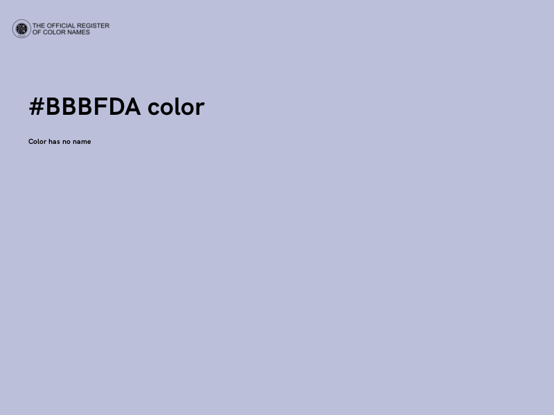 #BBBFDA color image
