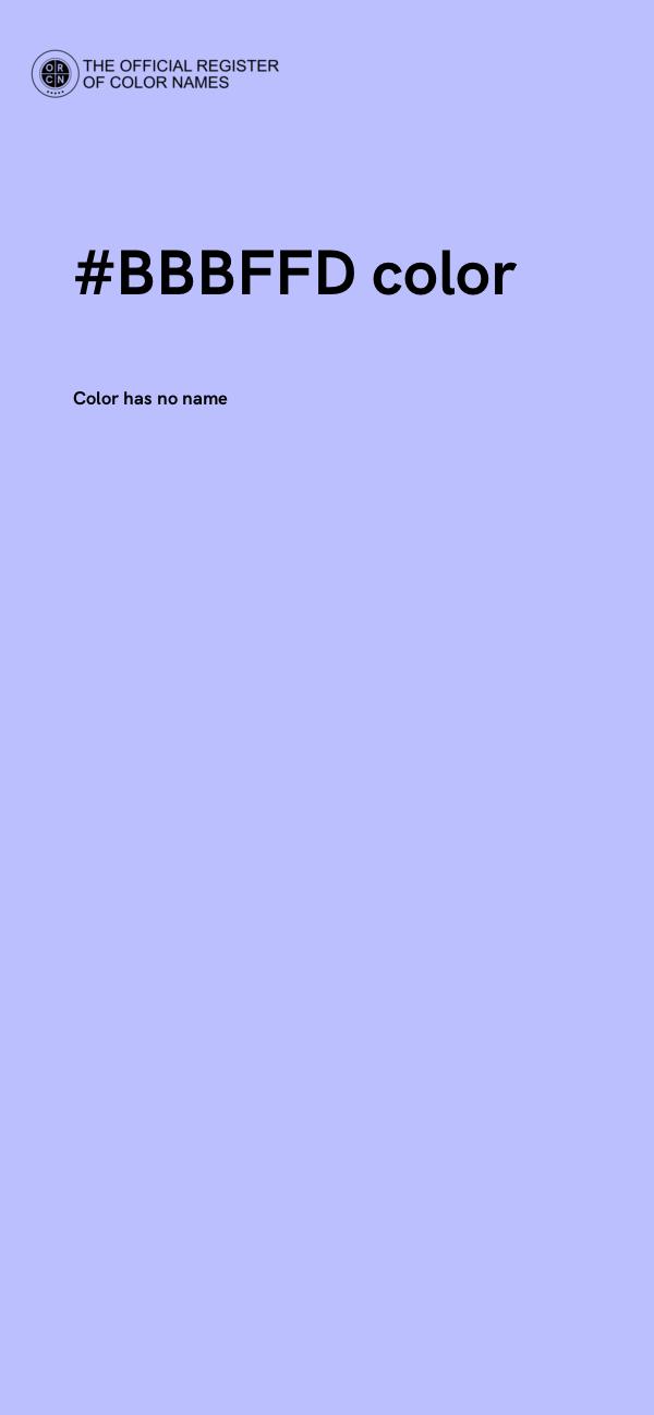 #BBBFFD color image