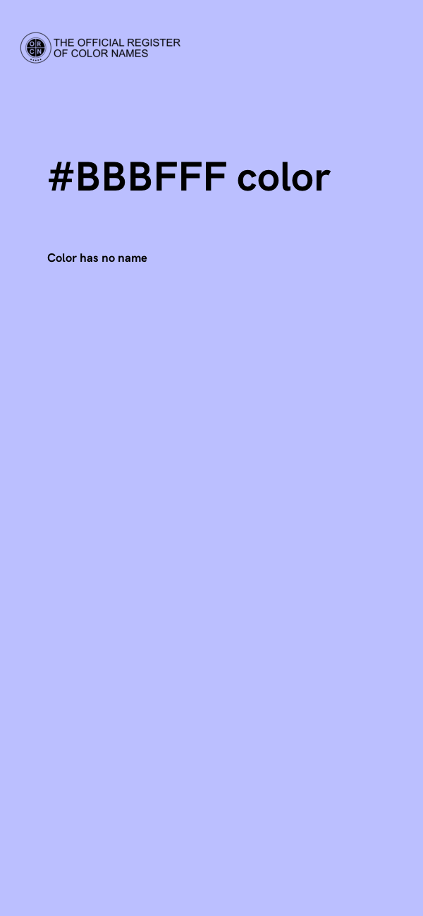 #BBBFFF color image