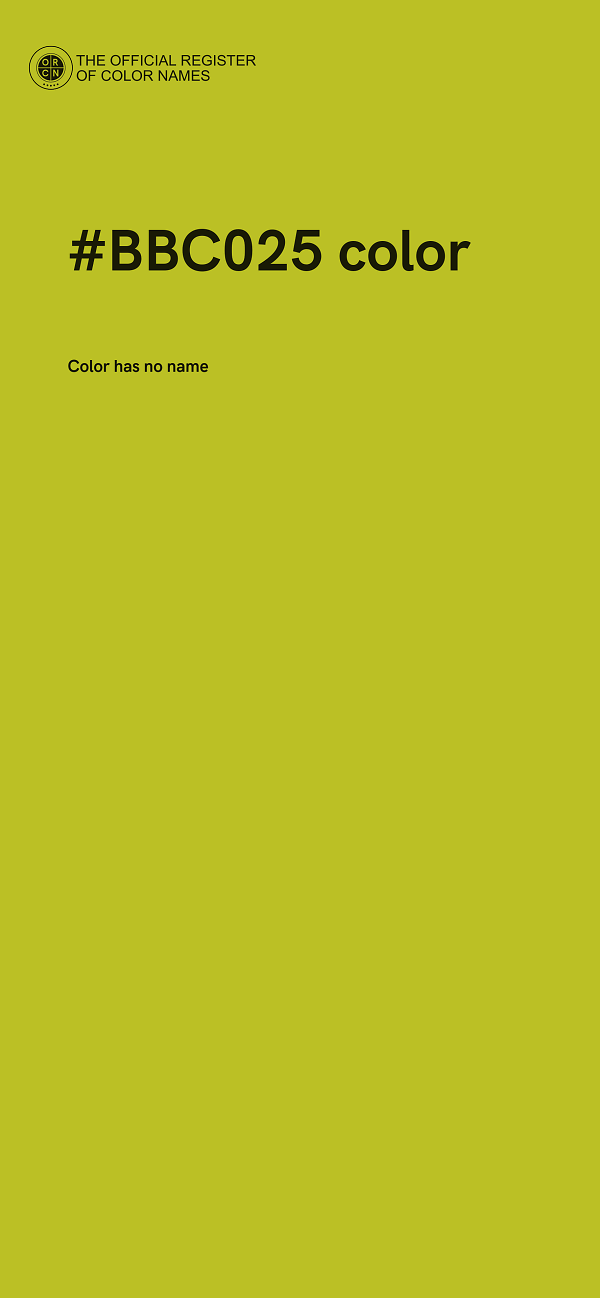 #BBC025 color image
