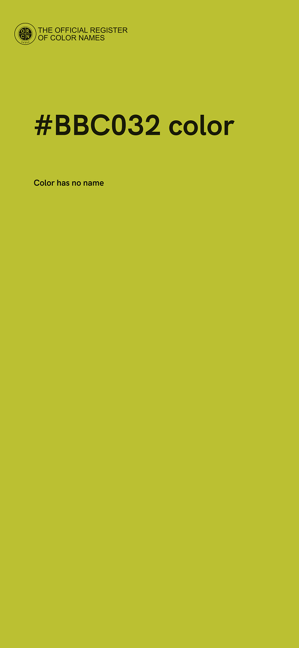 #BBC032 color image