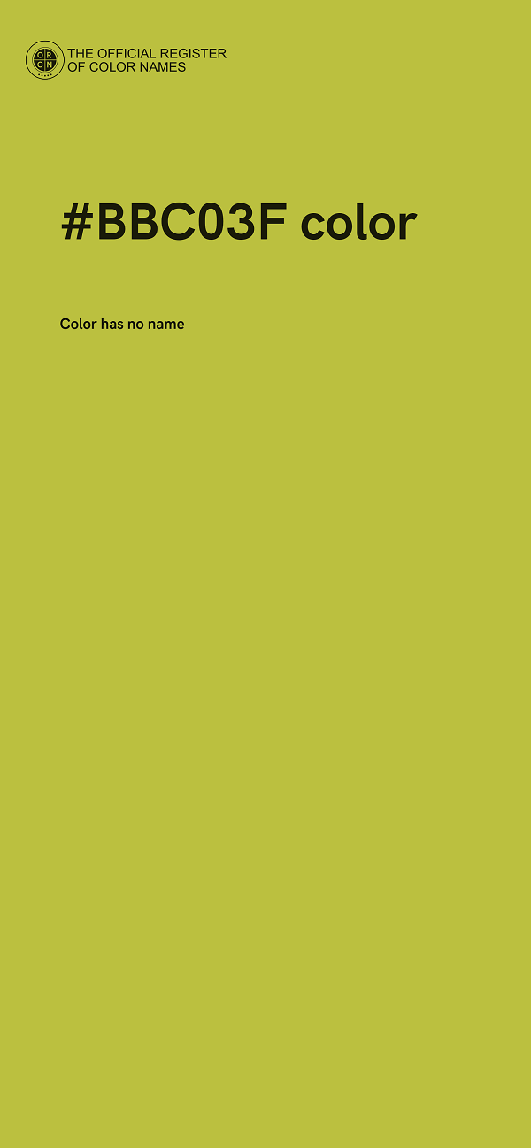 #BBC03F color image