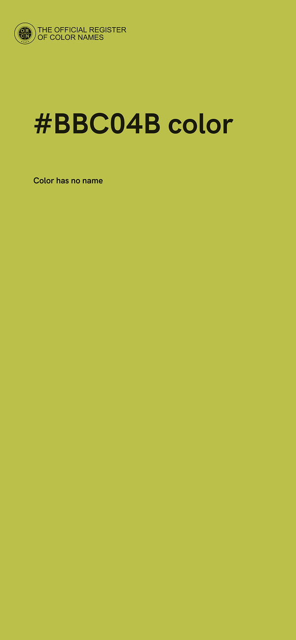 #BBC04B color image