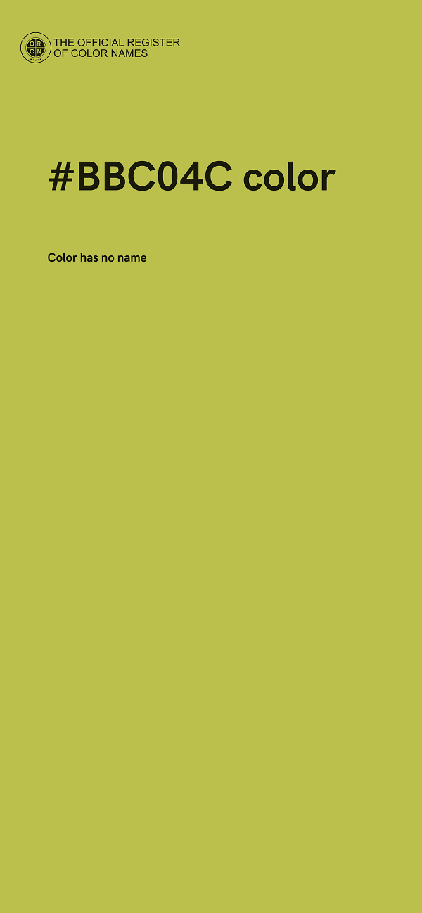 #BBC04C color image