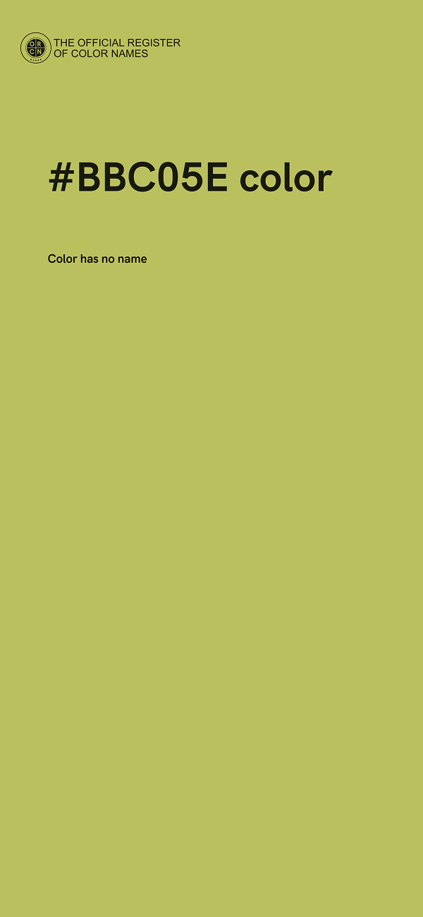 #BBC05E color image
