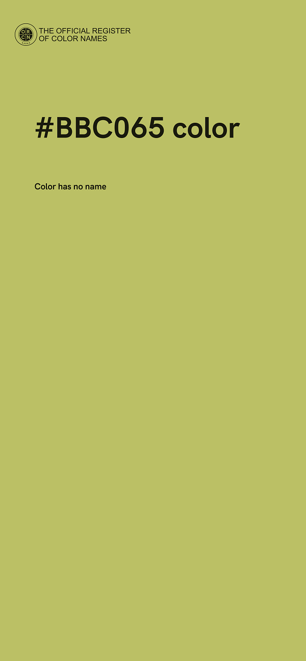 #BBC065 color image