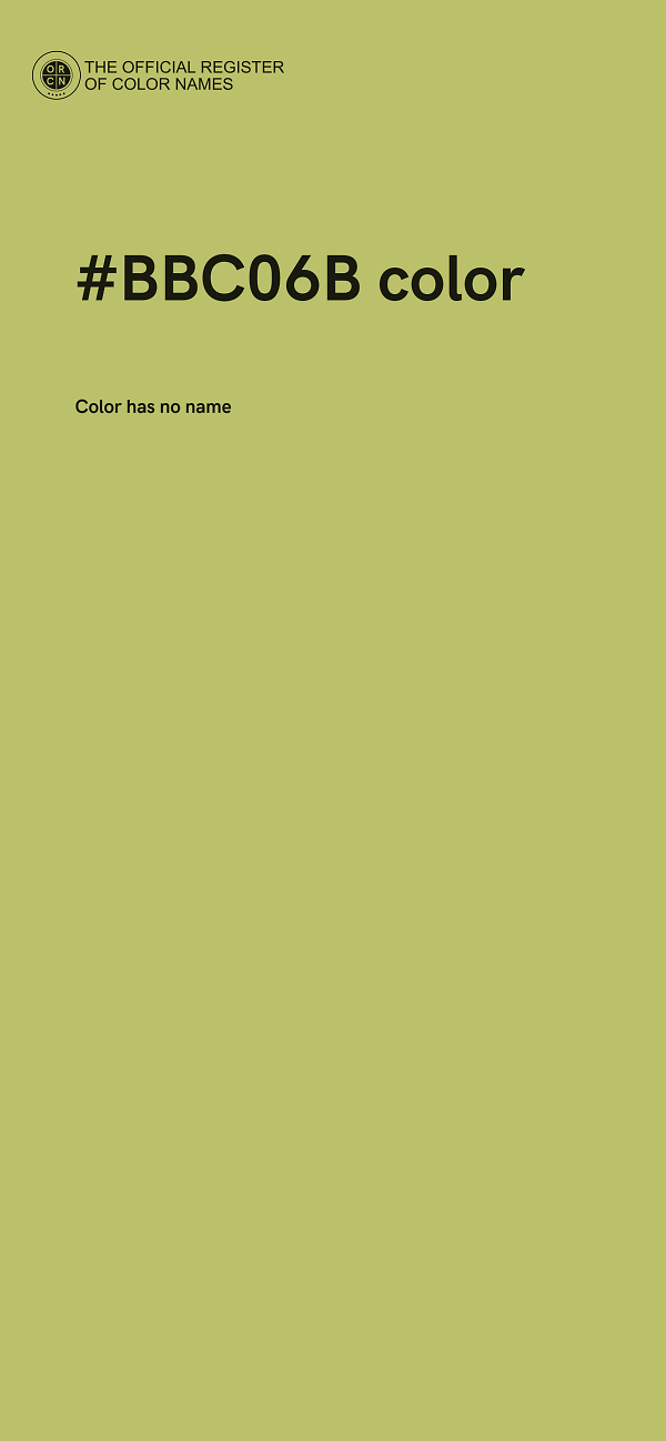 #BBC06B color image