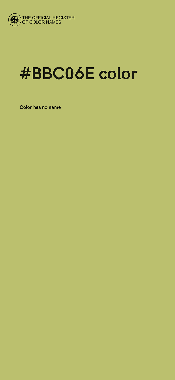 #BBC06E color image