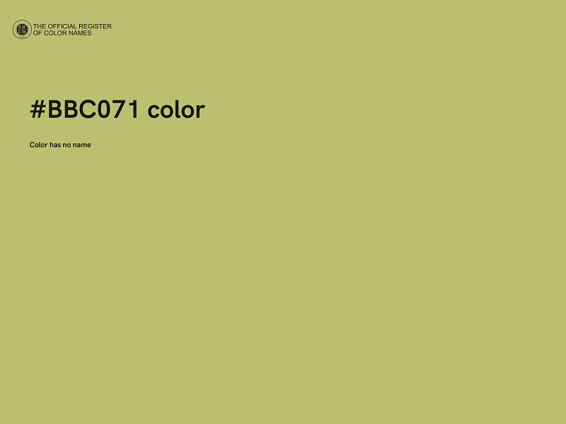 #BBC071 color image