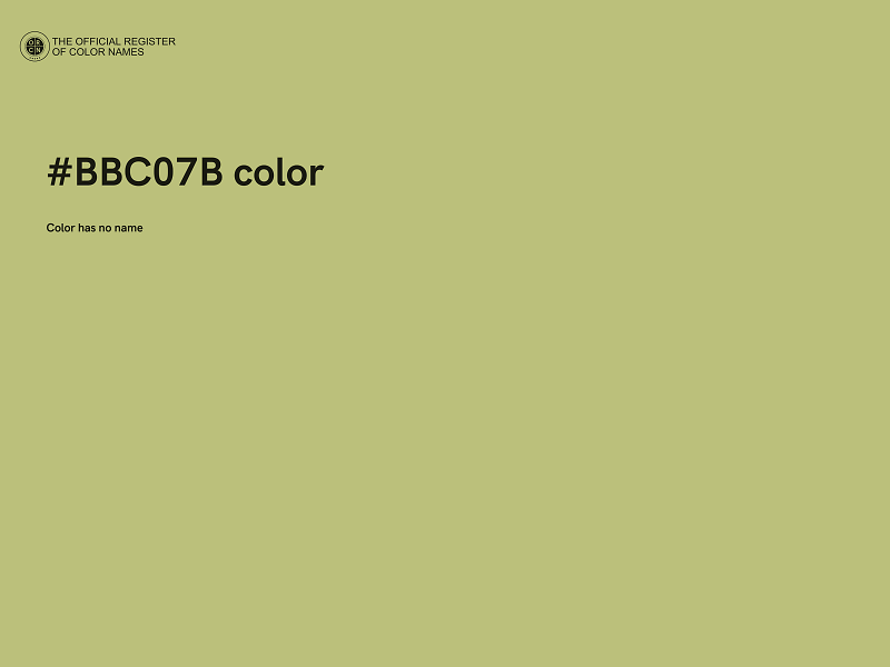 #BBC07B color image