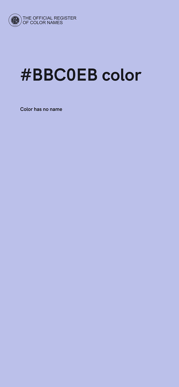 #BBC0EB color image